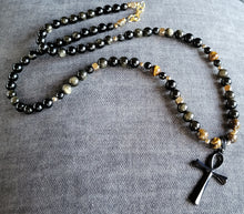 Load image into Gallery viewer, Tiger Eye Ankh